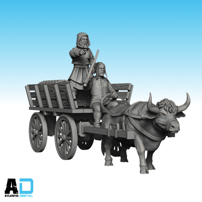 Ox-Drawn medieval carts