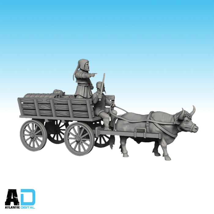 Ox-Drawn medieval carts