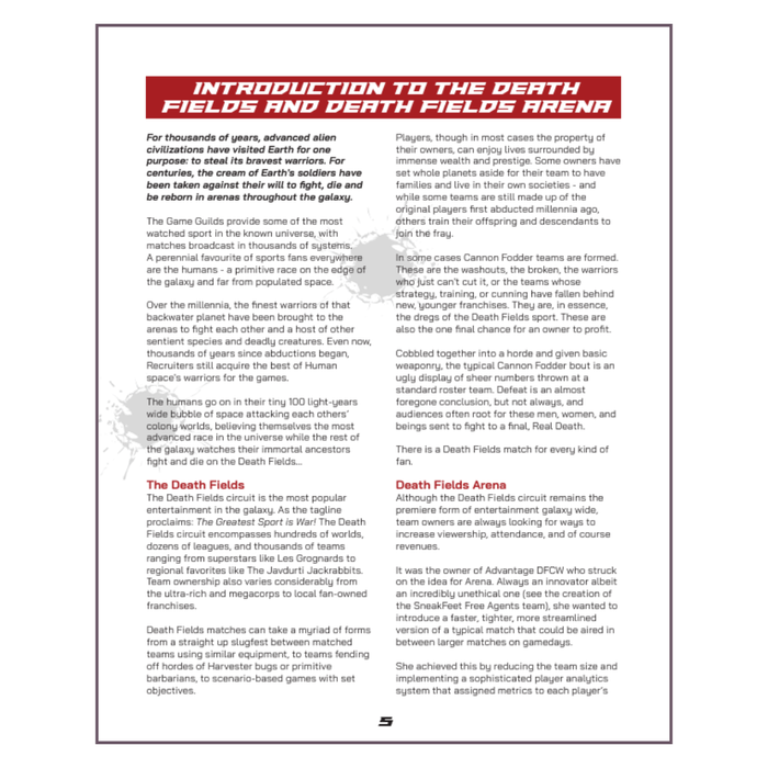 Death Fields Arena Rules V1.01