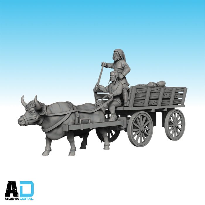 Ox-Drawn medieval carts