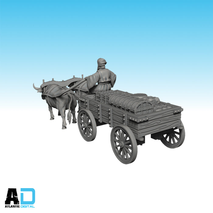 Ox-Drawn medieval carts