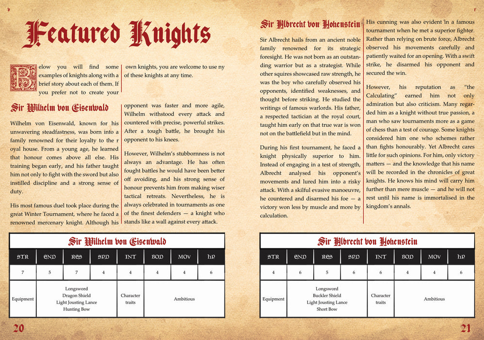 The King's Tournament core rulebook