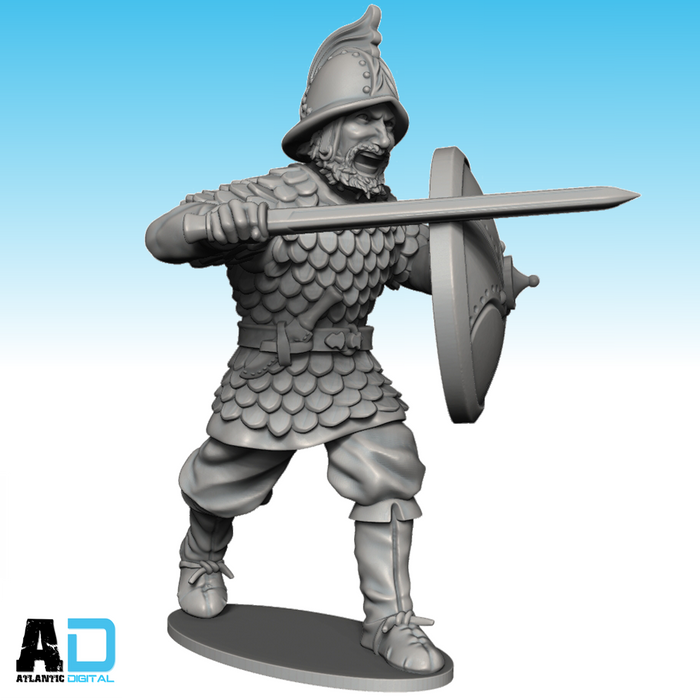 Carolingian Warriors In Scale Armor