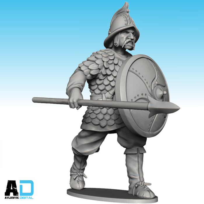 Carolingian Warriors In Scale Armor