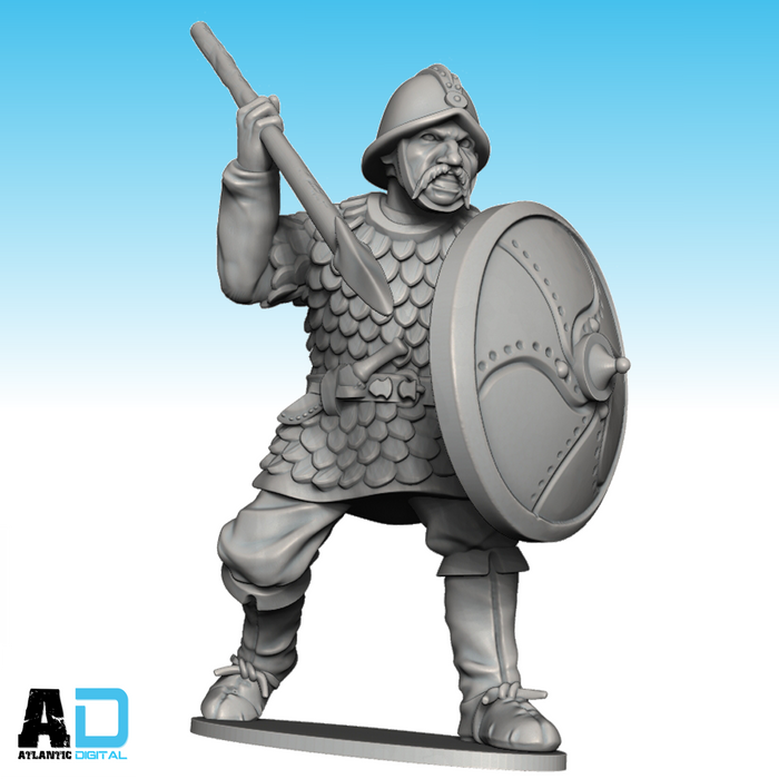 Carolingian Warriors In Scale Armor