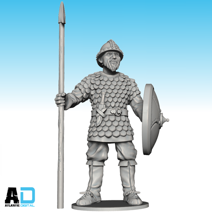 Carolingian Warriors In Scale Armor