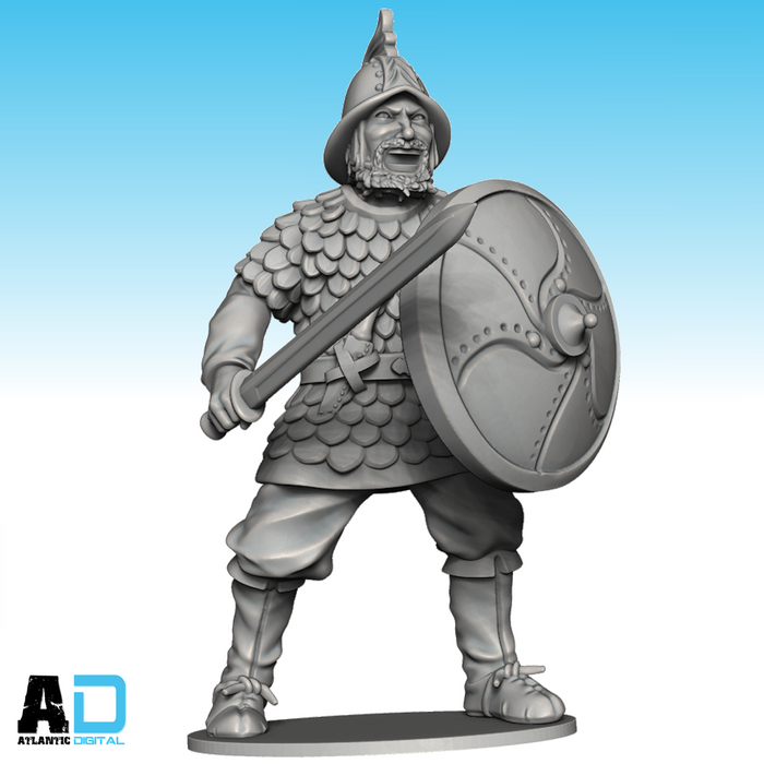 Carolingian Warriors In Scale Armor