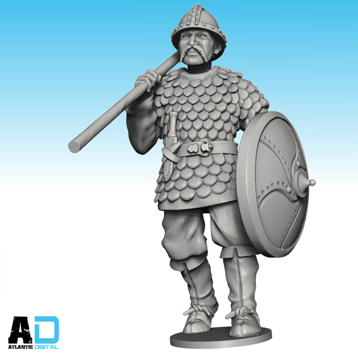 Carolingian Warriors In Scale Armor