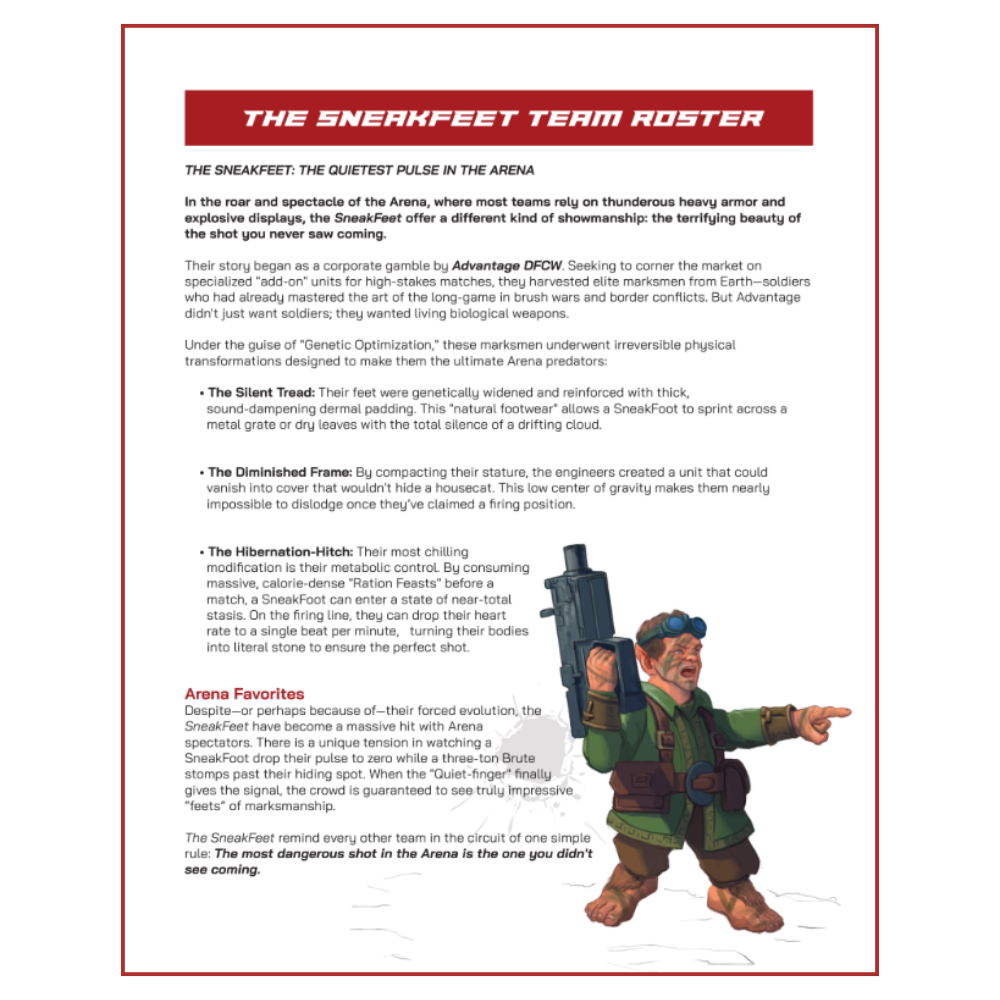 SneakFeet Team Roster — Wargames Atlantic