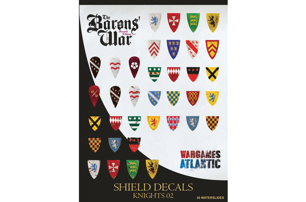 Barons' War Shield Decals (02): Knights 02 — Wargames Atlantic