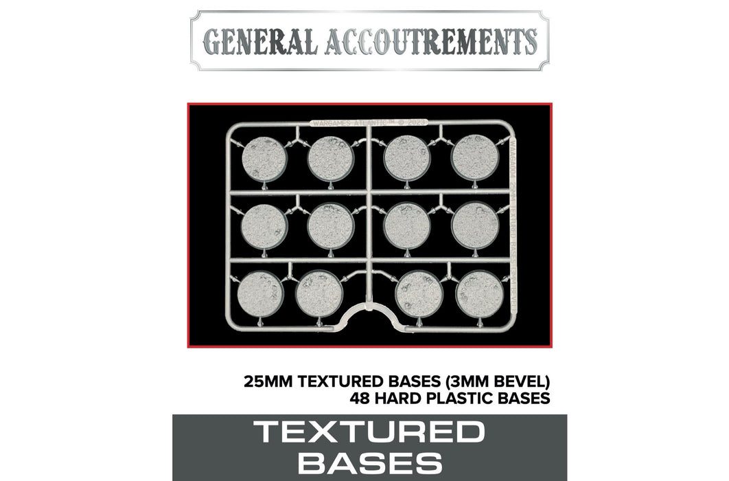 25mm Textured Bases (3mm Bevel)